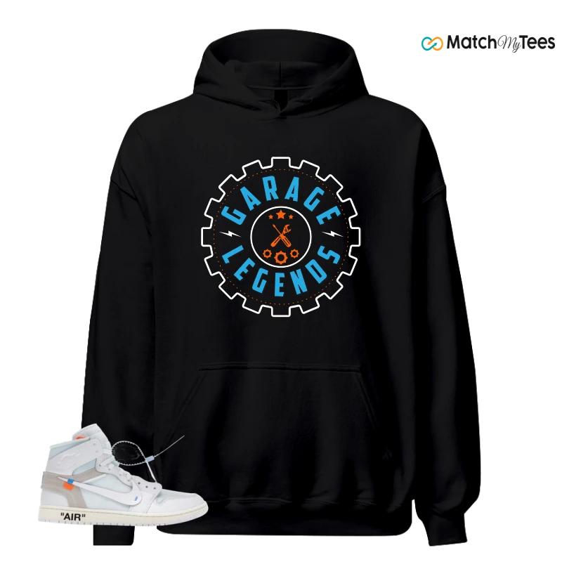 NIKE AIR JORDAN 1 RETRO HIGH VIRGIL ABLOH ARCHIVE ALASKA SNEAKER Matching Tees hoodie