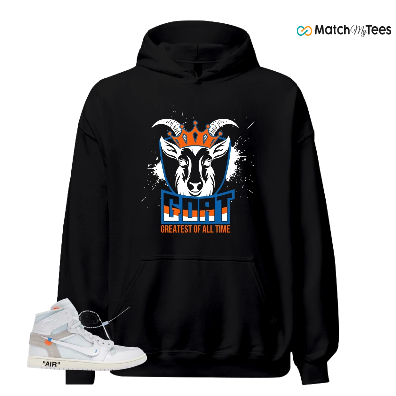 NIKE AIR JORDAN 1 RETRO HIGH VIRGIL ABLOH ARCHIVE ALASKA SNEAKER Matching Tees hoodie