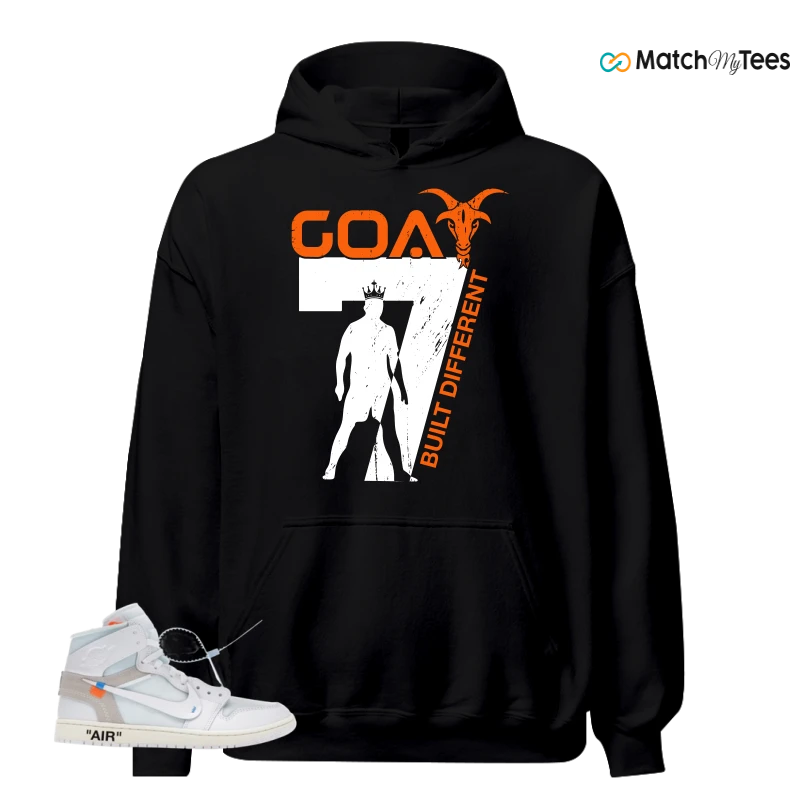NIKE AIR JORDAN 1 RETRO HIGH VIRGIL ABLOH ARCHIVE ALASKA SNEAKER Matching Tees hoodie