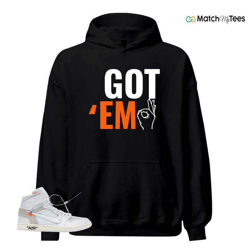 NIKE AIR JORDAN 1 RETRO HIGH VIRGIL ABLOH ARCHIVE ALASKA SNEAKER Matching Tees hoodie