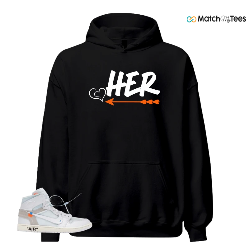 NIKE AIR JORDAN 1 RETRO HIGH VIRGIL ABLOH ARCHIVE ALASKA SNEAKER Matching Tees hoodie