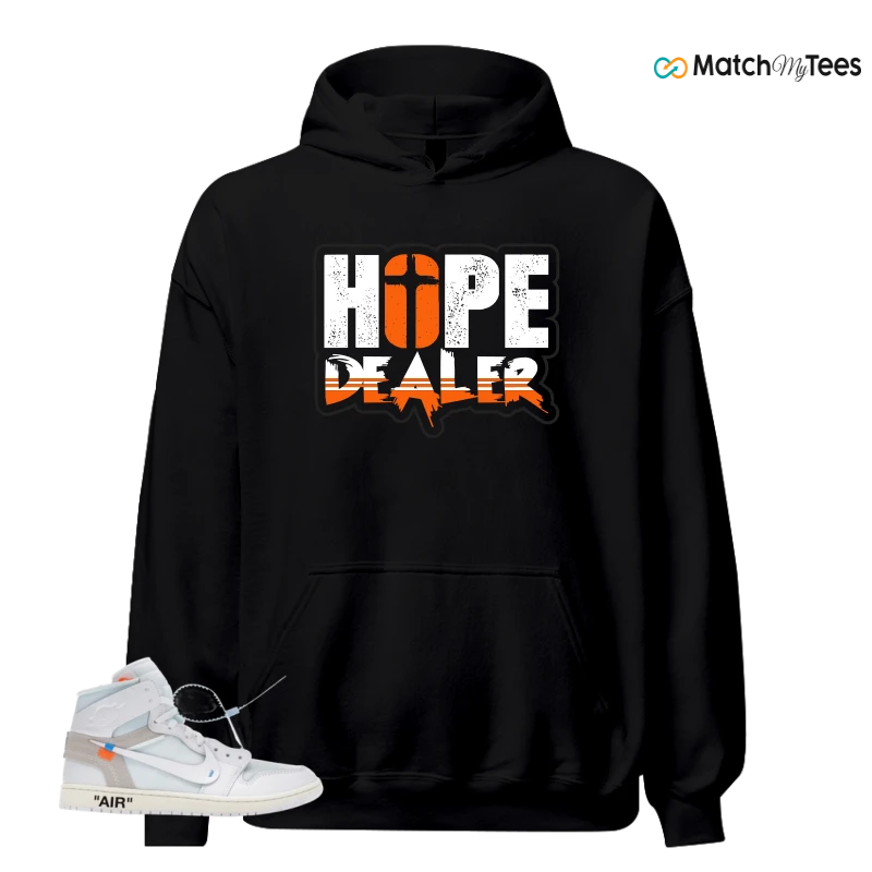 NIKE AIR JORDAN 1 RETRO HIGH VIRGIL ABLOH ARCHIVE ALASKA SNEAKER Matching Tees hoodie
