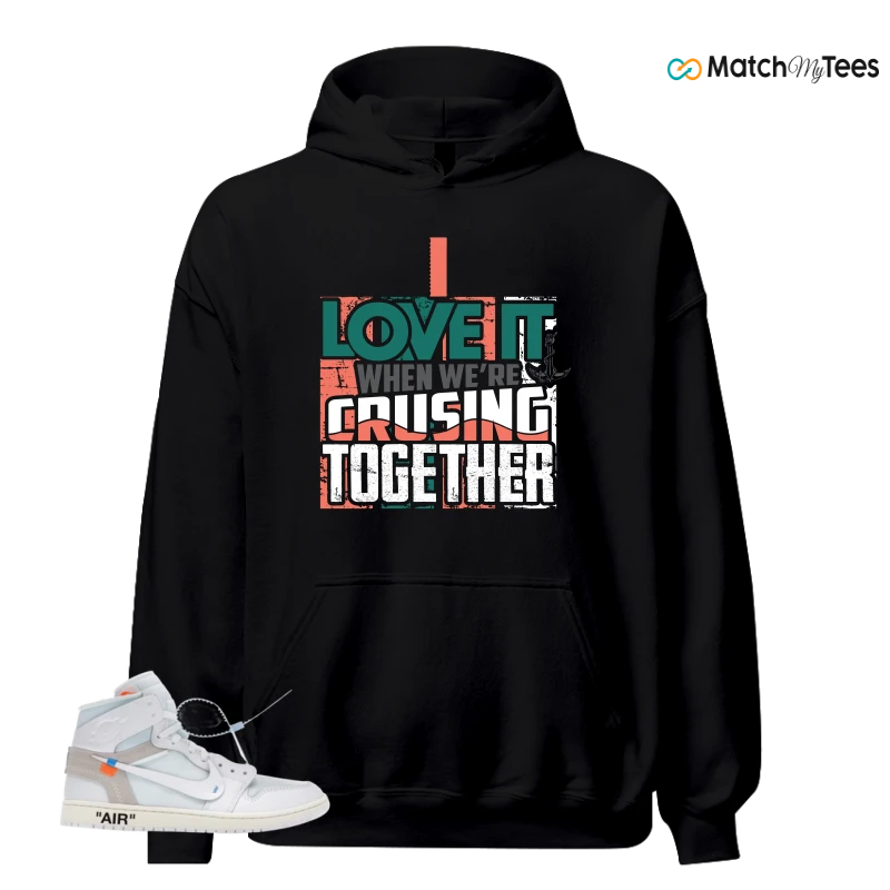 NIKE AIR JORDAN 1 RETRO HIGH VIRGIL ABLOH ARCHIVE ALASKA SNEAKER Matching Tees hoodie
