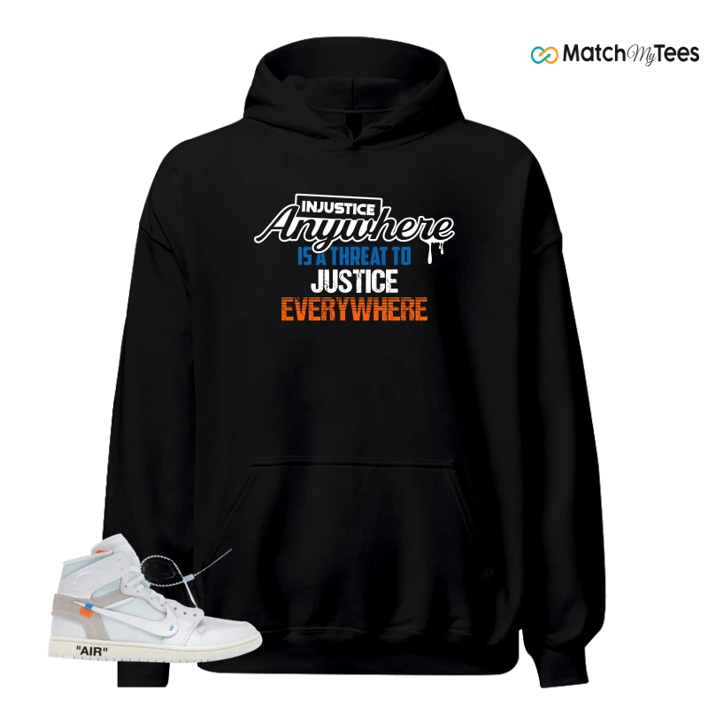 NIKE AIR JORDAN 1 RETRO HIGH VIRGIL ABLOH ARCHIVE ALASKA SNEAKER Matching Tees hoodie
