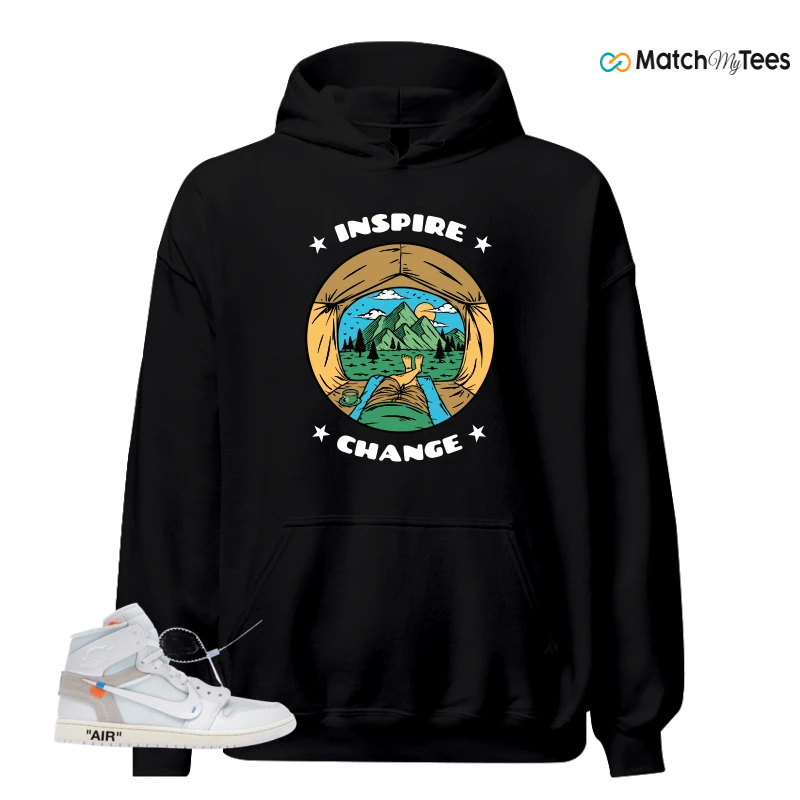 NIKE AIR JORDAN 1 RETRO HIGH VIRGIL ABLOH ARCHIVE ALASKA SNEAKER Matching Tees hoodie