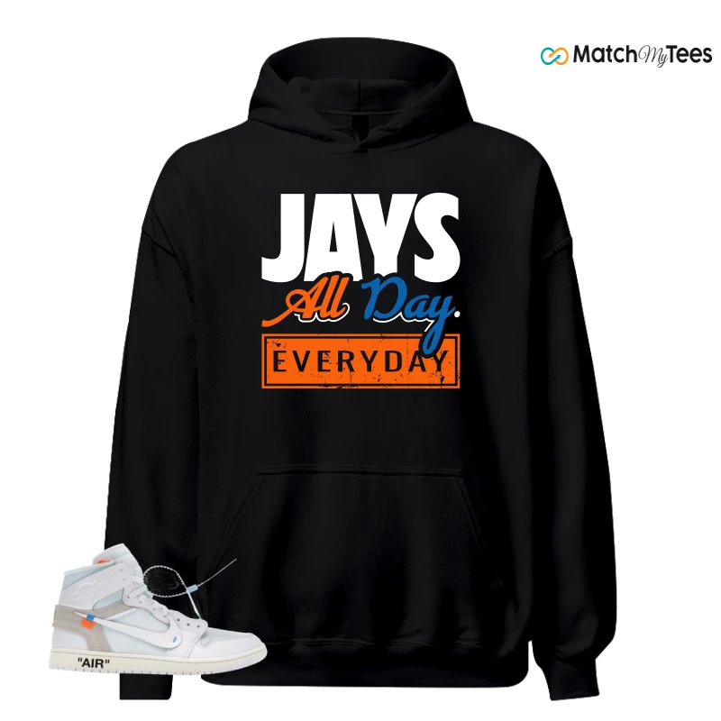 NIKE AIR JORDAN 1 RETRO HIGH VIRGIL ABLOH ARCHIVE ALASKA SNEAKER Matching Tees hoodie
