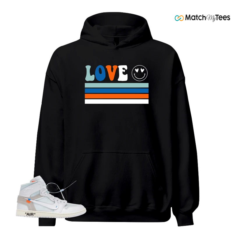 NIKE AIR JORDAN 1 RETRO HIGH VIRGIL ABLOH ARCHIVE ALASKA SNEAKER Matching Tees hoodie