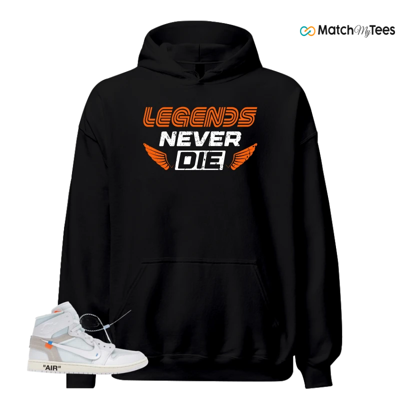 NIKE AIR JORDAN 1 RETRO HIGH VIRGIL ABLOH ARCHIVE ALASKA SNEAKER Matching Tees hoodie