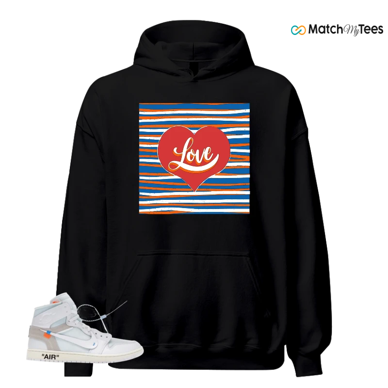 NIKE AIR JORDAN 1 RETRO HIGH VIRGIL ABLOH ARCHIVE ALASKA SNEAKER Matching Tees hoodie