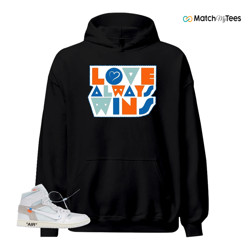 NIKE AIR JORDAN 1 RETRO HIGH VIRGIL ABLOH ARCHIVE ALASKA SNEAKER Matching Tees hoodie