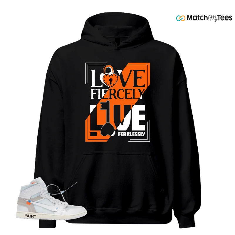 NIKE AIR JORDAN 1 RETRO HIGH VIRGIL ABLOH ARCHIVE ALASKA SNEAKER Matching Tees hoodie