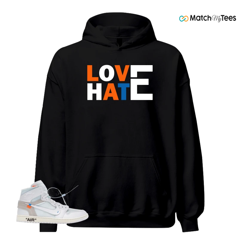 NIKE AIR JORDAN 1 RETRO HIGH VIRGIL ABLOH ARCHIVE ALASKA SNEAKER Matching Tees hoodie