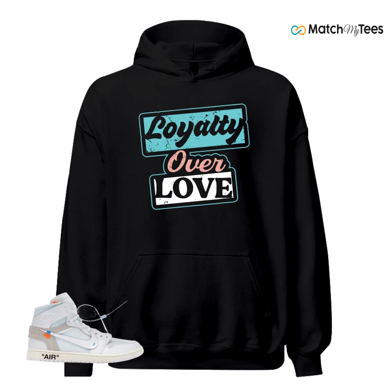 NIKE AIR JORDAN 1 RETRO HIGH VIRGIL ABLOH ARCHIVE ALASKA SNEAKER Matching Tees hoodie