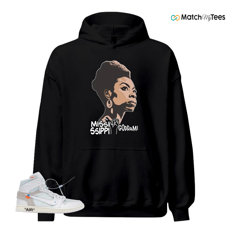NIKE AIR JORDAN 1 RETRO HIGH VIRGIL ABLOH ARCHIVE ALASKA SNEAKER Matching Tees hoodie