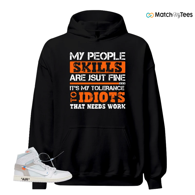 NIKE AIR JORDAN 1 RETRO HIGH VIRGIL ABLOH ARCHIVE ALASKA SNEAKER Matching Tees hoodie