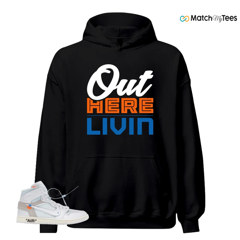 NIKE AIR JORDAN 1 RETRO HIGH VIRGIL ABLOH ARCHIVE ALASKA SNEAKER Matching Tees hoodie
