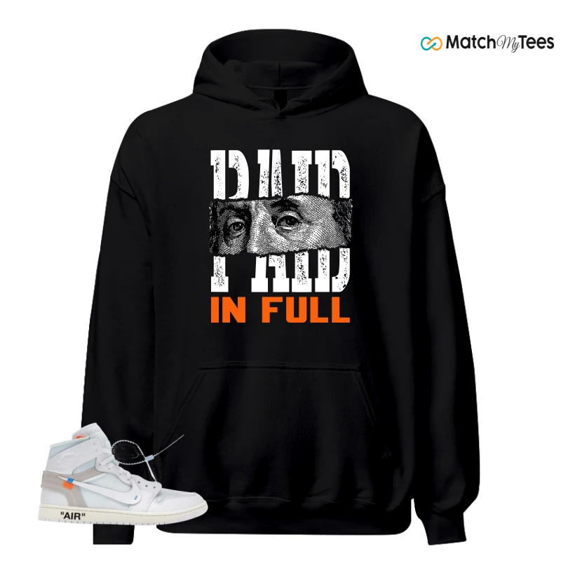 NIKE AIR JORDAN 1 RETRO HIGH VIRGIL ABLOH ARCHIVE ALASKA SNEAKER Matching Tees hoodie