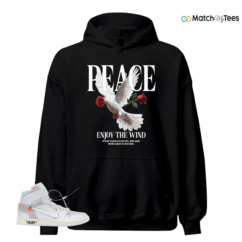 NIKE AIR JORDAN 1 RETRO HIGH VIRGIL ABLOH ARCHIVE ALASKA SNEAKER Matching Tees hoodie