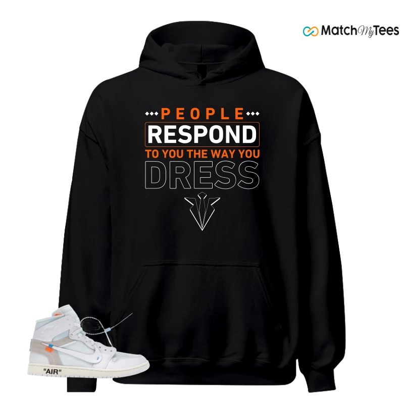 NIKE AIR JORDAN 1 RETRO HIGH VIRGIL ABLOH ARCHIVE ALASKA SNEAKER Matching Tees hoodie