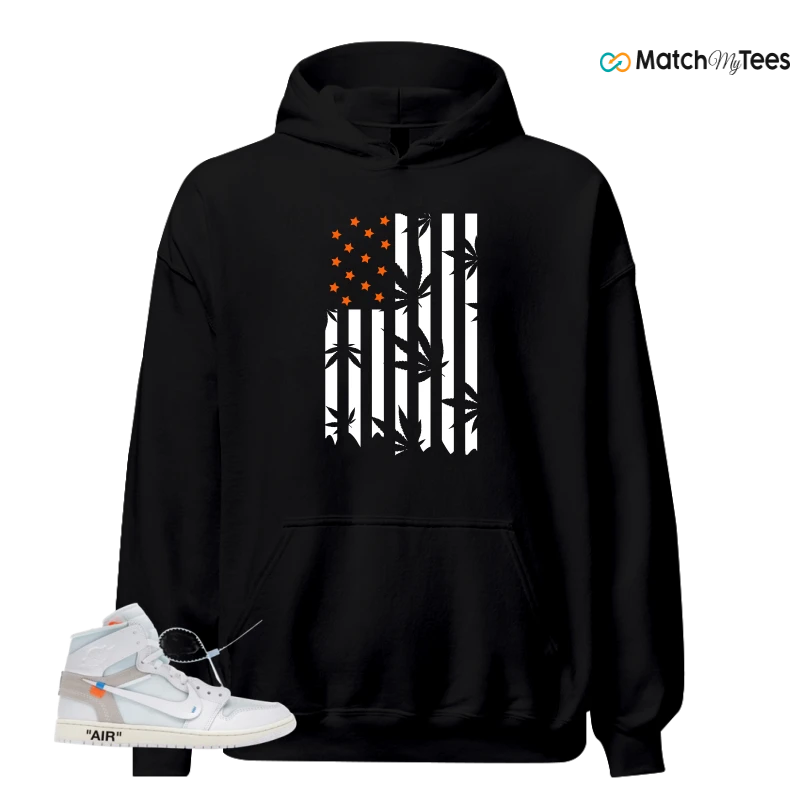 NIKE AIR JORDAN 1 RETRO HIGH VIRGIL ABLOH ARCHIVE ALASKA SNEAKER Matching Tees hoodie