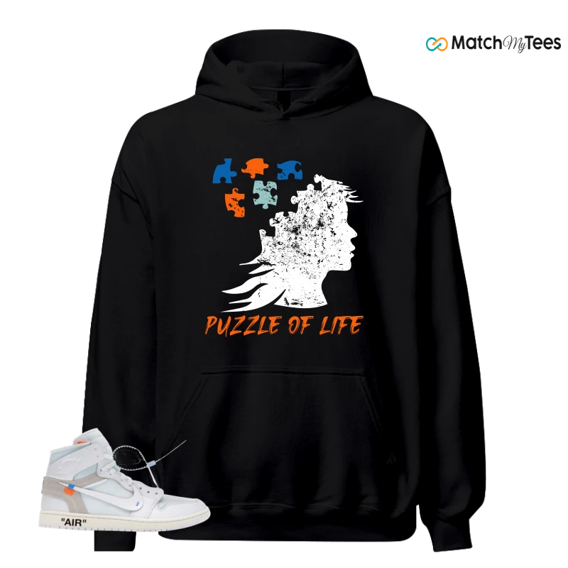 NIKE AIR JORDAN 1 RETRO HIGH VIRGIL ABLOH ARCHIVE ALASKA SNEAKER Matching Tees hoodie