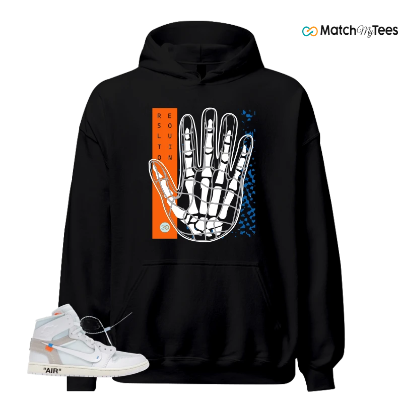 NIKE AIR JORDAN 1 RETRO HIGH VIRGIL ABLOH ARCHIVE ALASKA SNEAKER Matching Tees hoodie