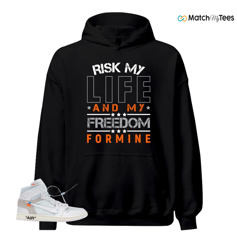 NIKE AIR JORDAN 1 RETRO HIGH VIRGIL ABLOH ARCHIVE ALASKA SNEAKER Matching Tees hoodie