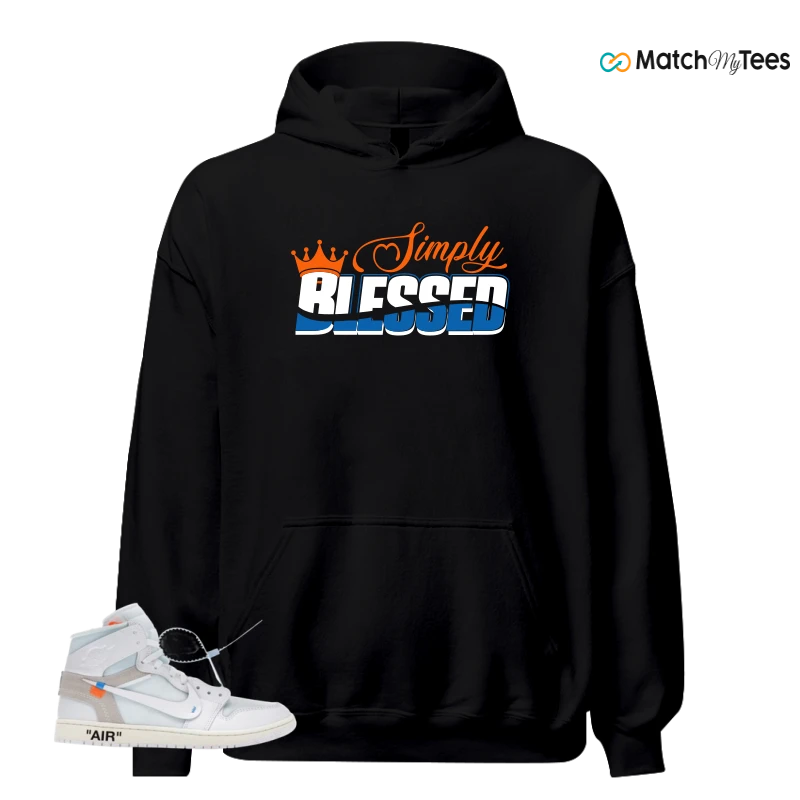 NIKE AIR JORDAN 1 RETRO HIGH VIRGIL ABLOH ARCHIVE ALASKA SNEAKER Matching Tees hoodie