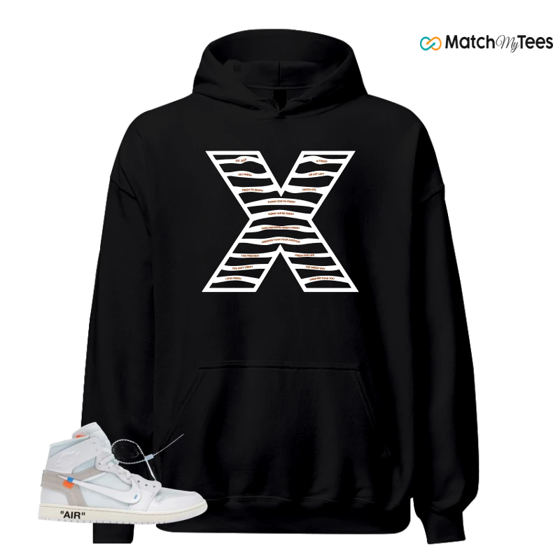 NIKE AIR JORDAN 1 RETRO HIGH VIRGIL ABLOH ARCHIVE ALASKA SNEAKER Matching Tees hoodie