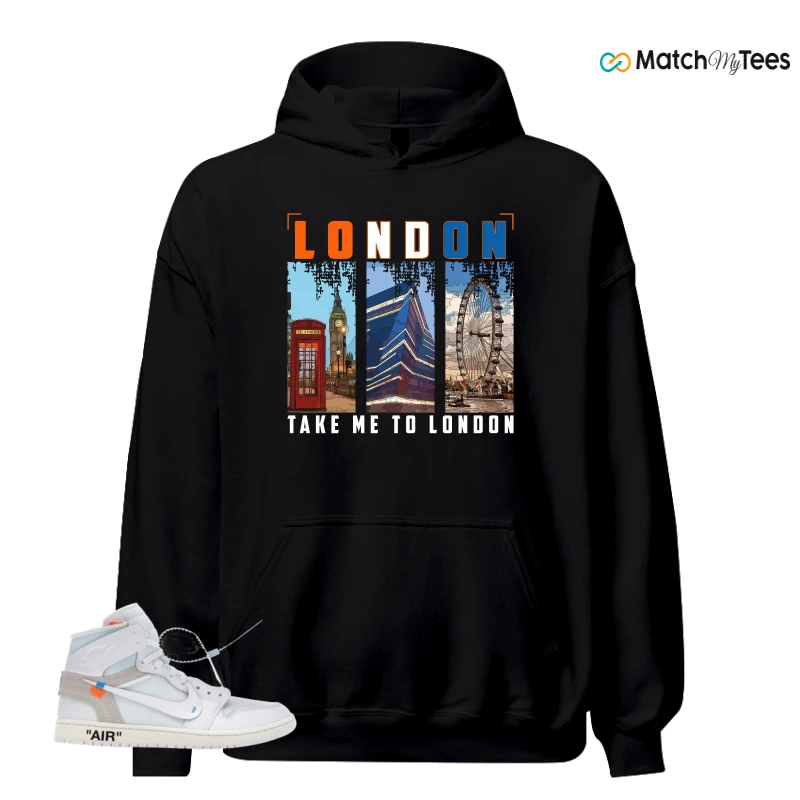 NIKE AIR JORDAN 1 RETRO HIGH VIRGIL ABLOH ARCHIVE ALASKA SNEAKER Matching Tees hoodie