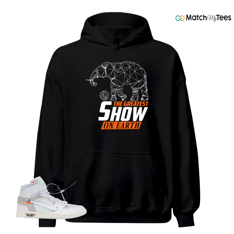 NIKE AIR JORDAN 1 RETRO HIGH VIRGIL ABLOH ARCHIVE ALASKA SNEAKER Matching Tees hoodie