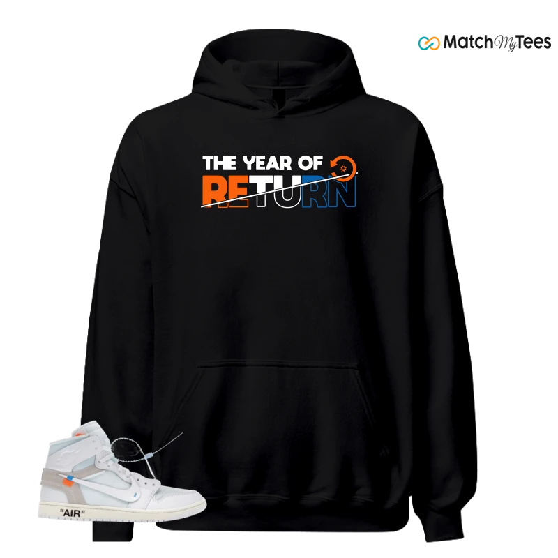NIKE AIR JORDAN 1 RETRO HIGH VIRGIL ABLOH ARCHIVE ALASKA SNEAKER Matching Tees hoodie