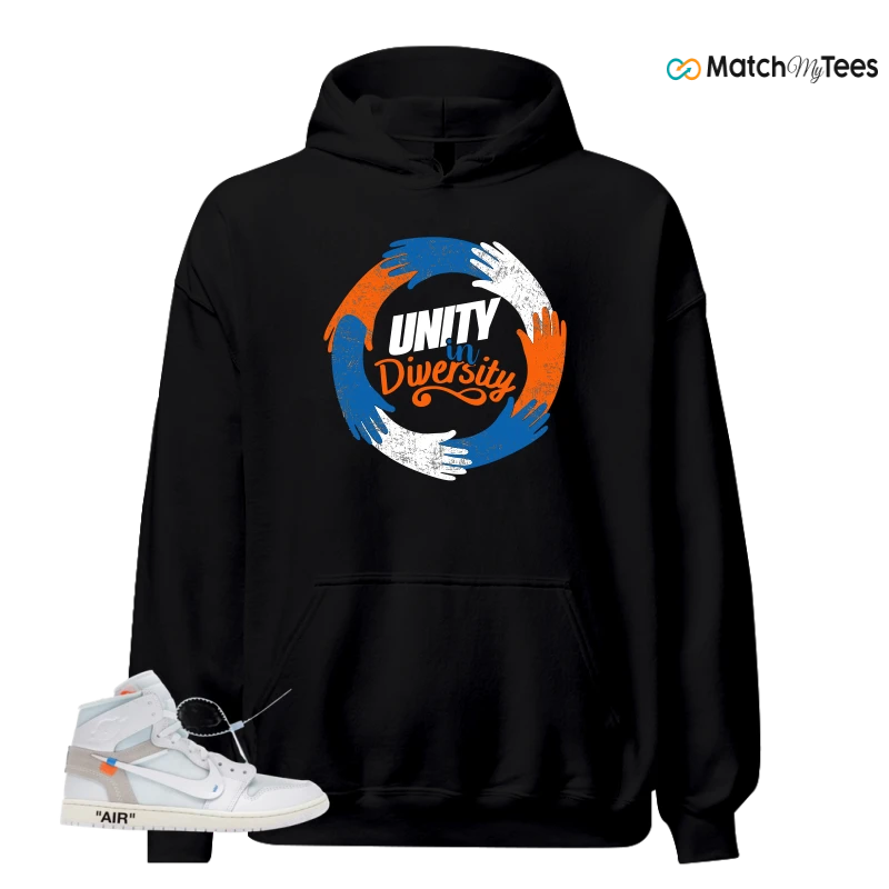 NIKE AIR JORDAN 1 RETRO HIGH VIRGIL ABLOH ARCHIVE ALASKA SNEAKER Matching Tees hoodie