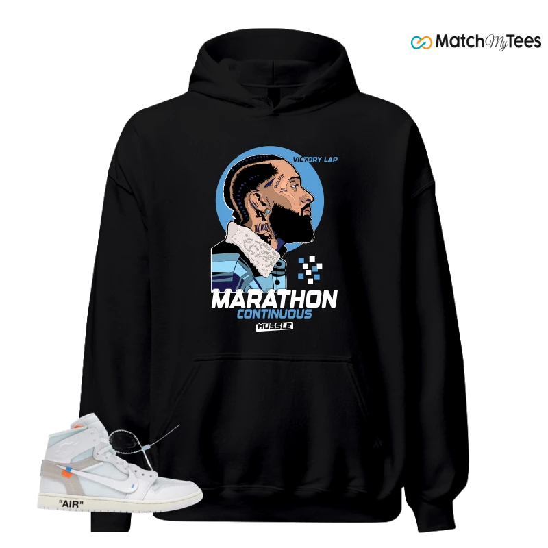 NIKE AIR JORDAN 1 RETRO HIGH VIRGIL ABLOH ARCHIVE ALASKA SNEAKER Matching Tees hoodie