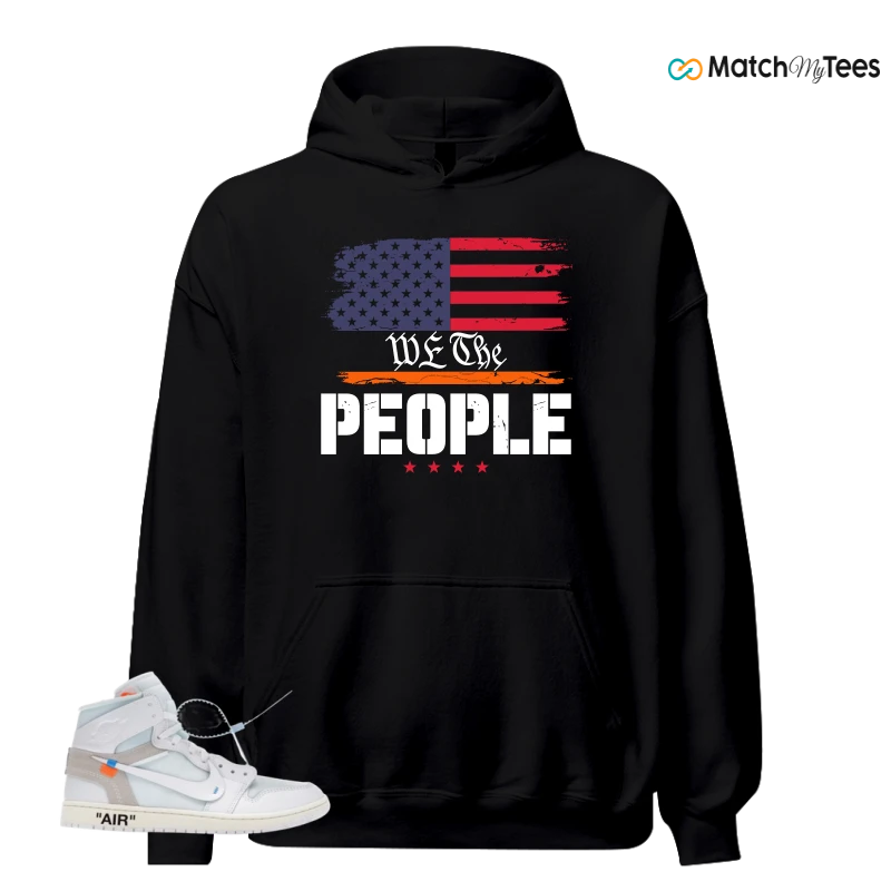 NIKE AIR JORDAN 1 RETRO HIGH VIRGIL ABLOH ARCHIVE ALASKA SNEAKER Matching Tees hoodie