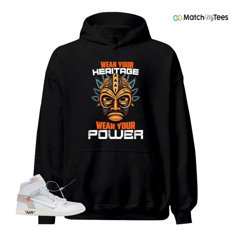 NIKE AIR JORDAN 1 RETRO HIGH VIRGIL ABLOH ARCHIVE ALASKA SNEAKER Matching Tees hoodie