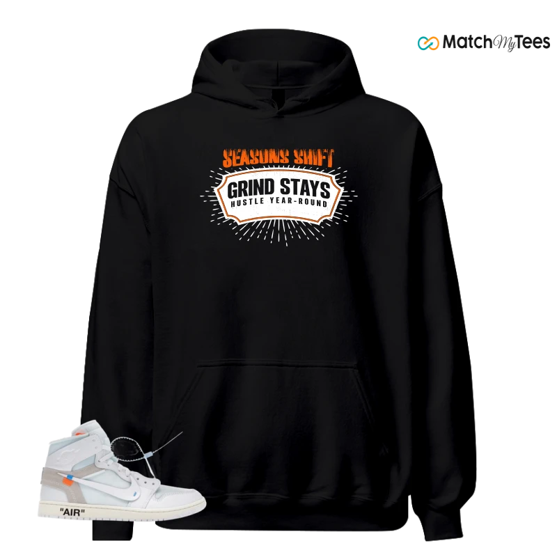 NIKE AIR JORDAN 1 RETRO HIGH VIRGIL ABLOH ARCHIVE ALASKA SNEAKER Matching Tees hoodie
