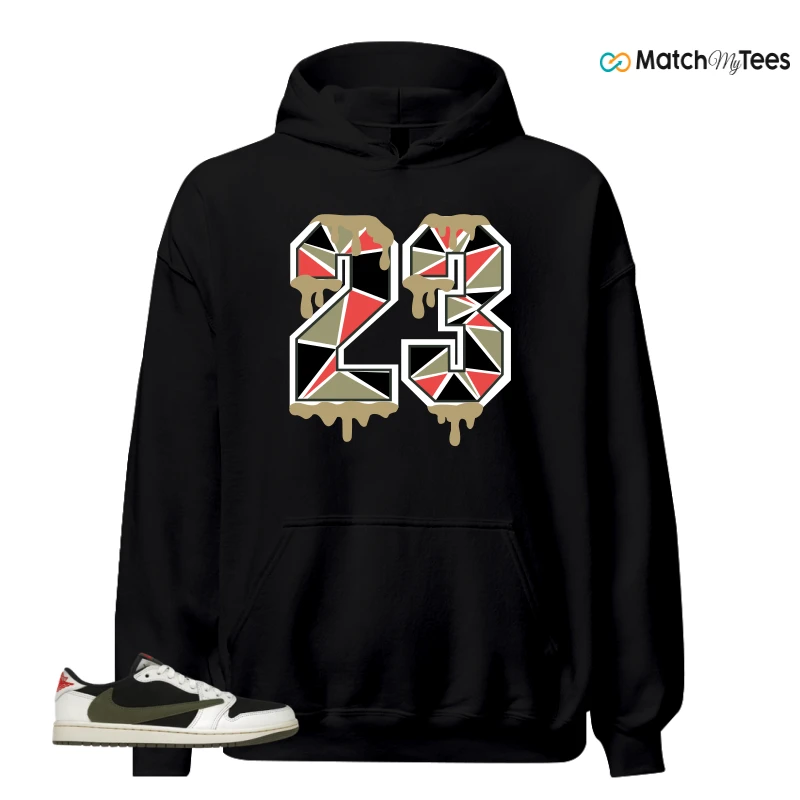 NIKE AIR JORDAN 1 RETRO LOW OG SP TRAVIS SCOTT OLIVE SNEAKER Matching Tees hoodie
