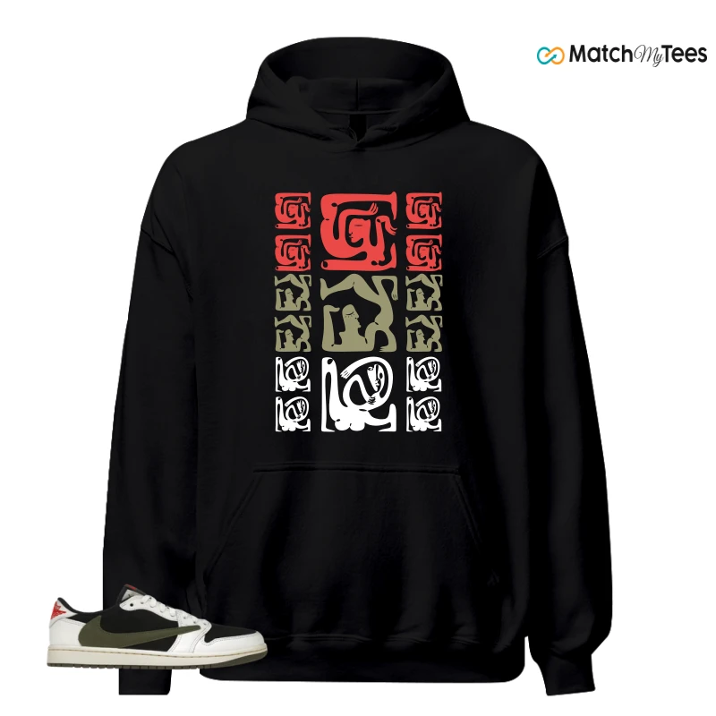 NIKE AIR JORDAN 1 RETRO LOW OG SP TRAVIS SCOTT OLIVE SNEAKER Matching Tees hoodie