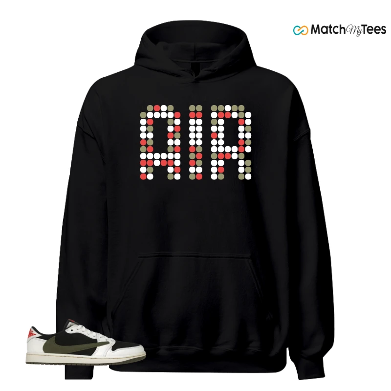 NIKE AIR JORDAN 1 RETRO LOW OG SP TRAVIS SCOTT OLIVE SNEAKER Matching Tees hoodie
