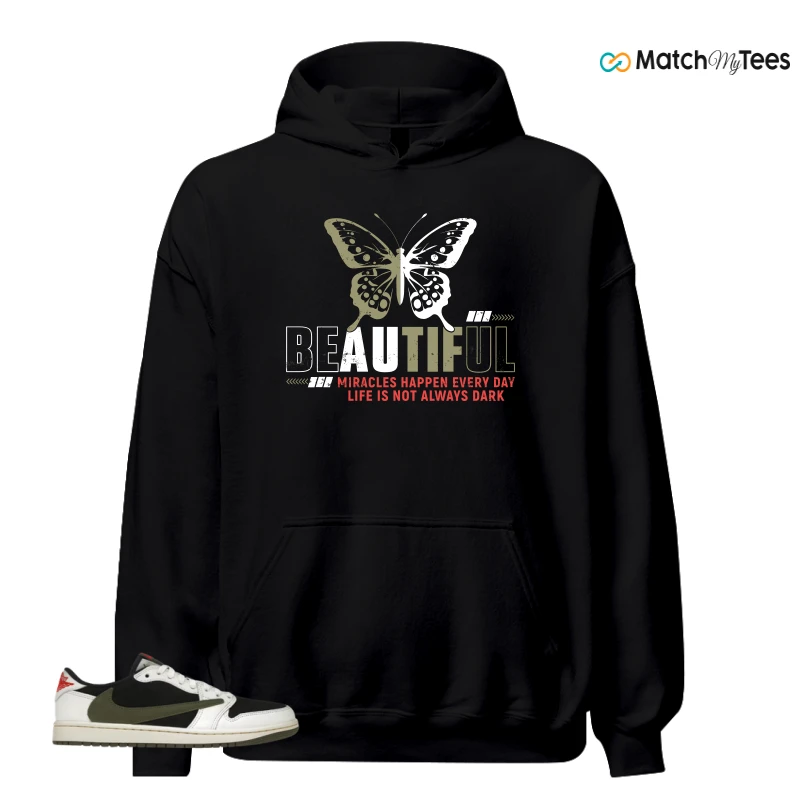 NIKE AIR JORDAN 1 RETRO LOW OG SP TRAVIS SCOTT OLIVE SNEAKER Matching Tees hoodie
