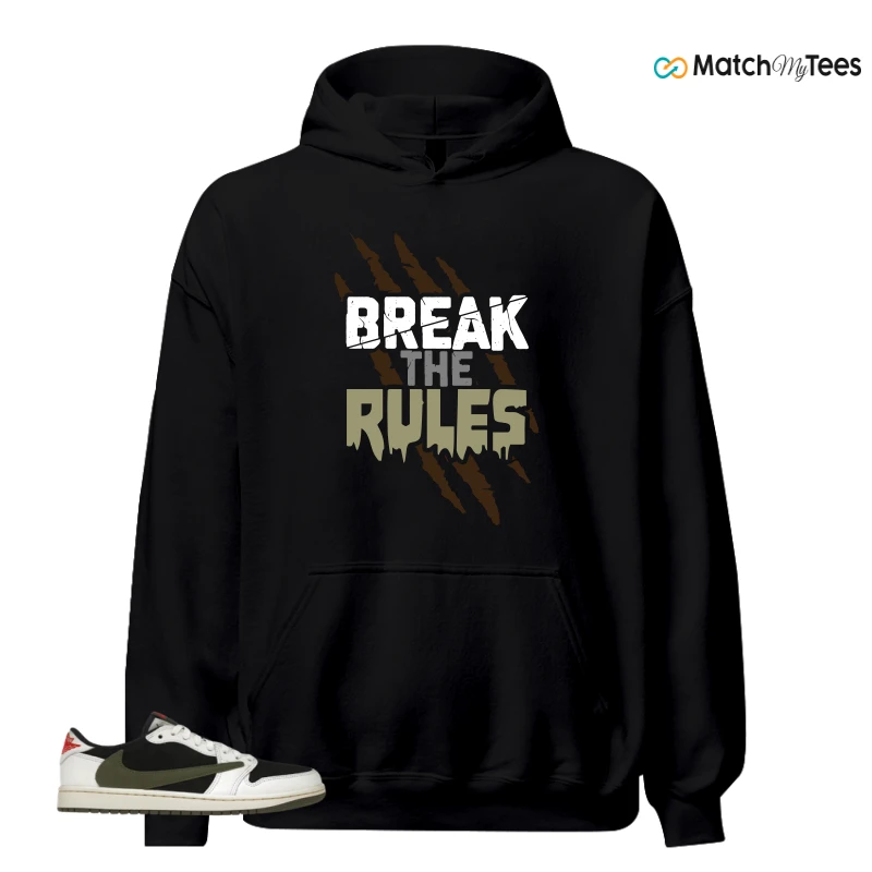 NIKE AIR JORDAN 1 RETRO LOW OG SP TRAVIS SCOTT OLIVE SNEAKER Matching Tees hoodie