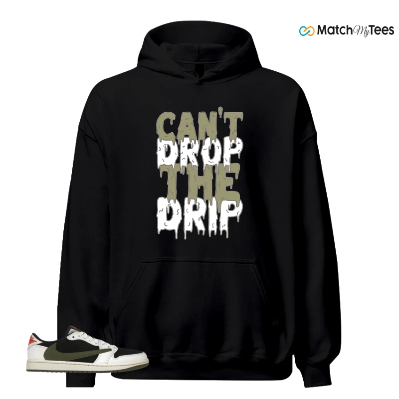 NIKE AIR JORDAN 1 RETRO LOW OG SP TRAVIS SCOTT OLIVE SNEAKER Matching Tees hoodie