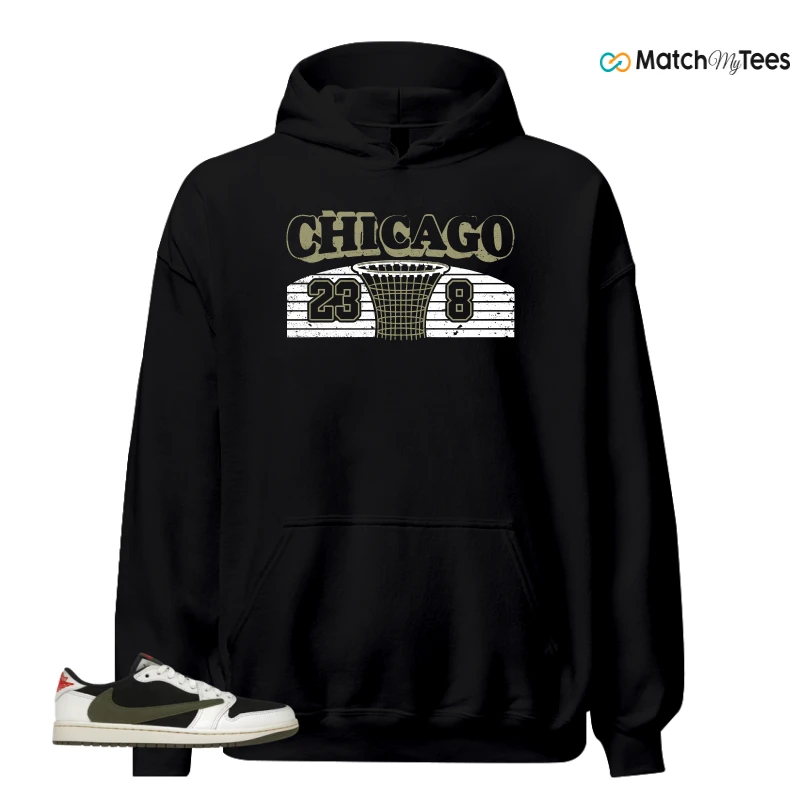 NIKE AIR JORDAN 1 RETRO LOW OG SP TRAVIS SCOTT OLIVE SNEAKER Matching Tees hoodie