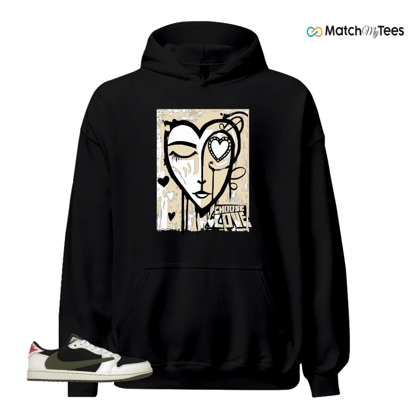 NIKE AIR JORDAN 1 RETRO LOW OG SP TRAVIS SCOTT OLIVE SNEAKER Matching Tees hoodie