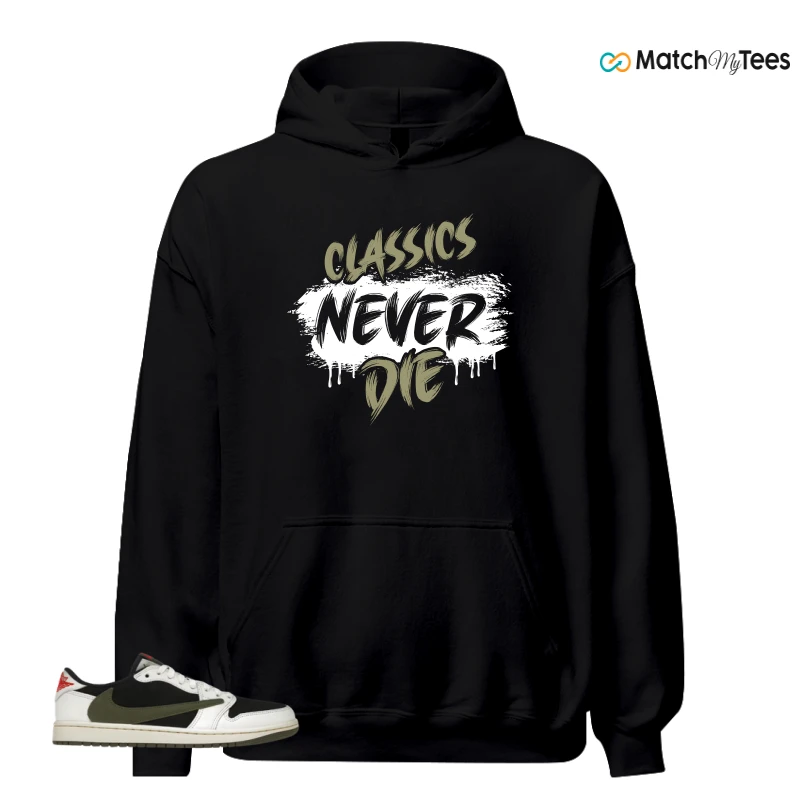 NIKE AIR JORDAN 1 RETRO LOW OG SP TRAVIS SCOTT OLIVE SNEAKER Matching Tees hoodie