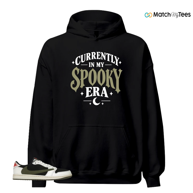 NIKE AIR JORDAN 1 RETRO LOW OG SP TRAVIS SCOTT OLIVE SNEAKER Matching Tees hoodie
