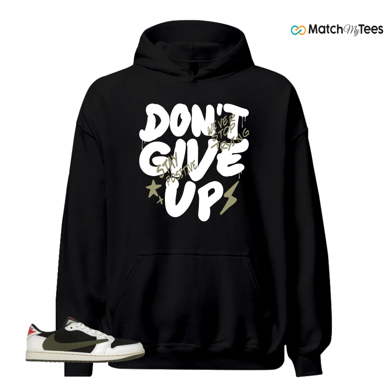 NIKE AIR JORDAN 1 RETRO LOW OG SP TRAVIS SCOTT OLIVE SNEAKER Matching Tees hoodie