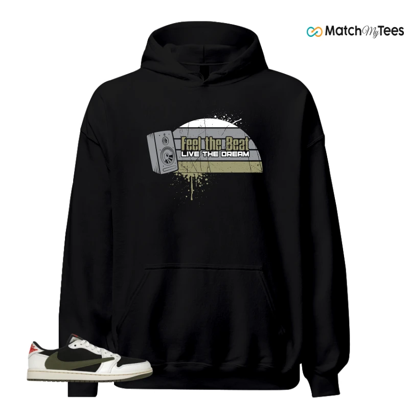 NIKE AIR JORDAN 1 RETRO LOW OG SP TRAVIS SCOTT OLIVE SNEAKER Matching Tees hoodie