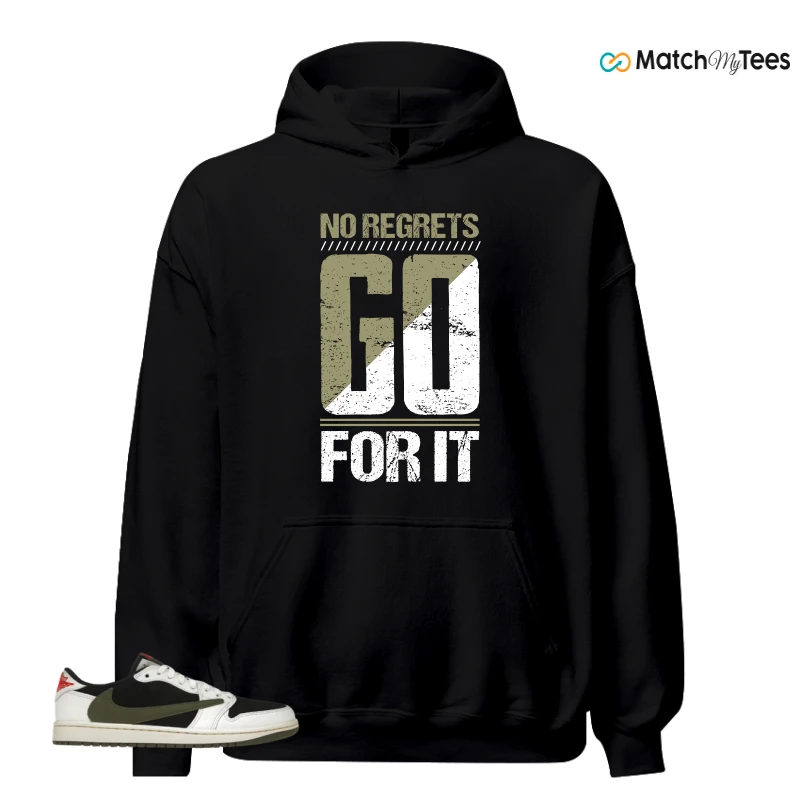 NIKE AIR JORDAN 1 RETRO LOW OG SP TRAVIS SCOTT OLIVE SNEAKER Matching Tees hoodie